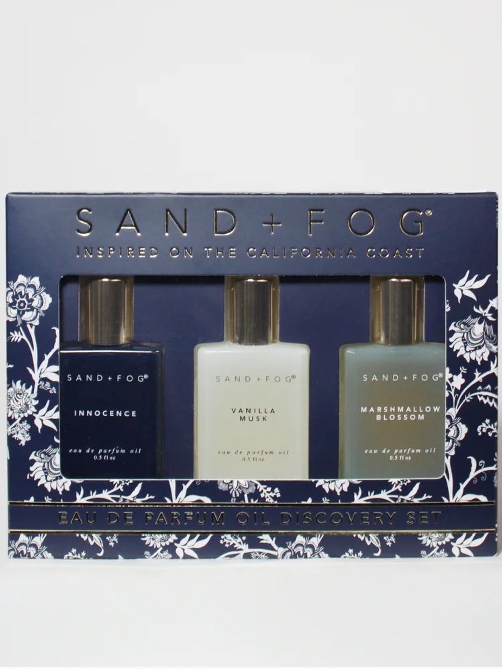 SAND + FOG Exploratory Perfume Oil Rollerball Set - Navy Bloom Collection